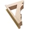Ekena Millwork 8-in W x 28-in D x 40-in H Balboa Slat Rough Cedar Woodgrain TimberThane Outlooker, Primed Tan OUTUR080X28X40BOA24RCPR - alternate 2
